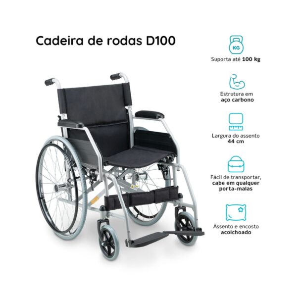 Cadeira de Rodas - D100 - Dellamed - Imagem 8
