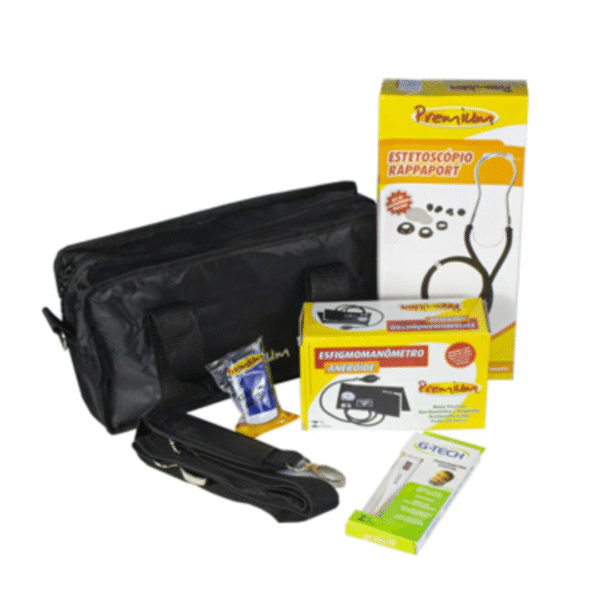 Kit acadêmico com esteto rappaport preto - Premium