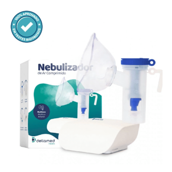 Nebulizador Inalador de Ar Comprimido Adulto e Infantil - Dellamed