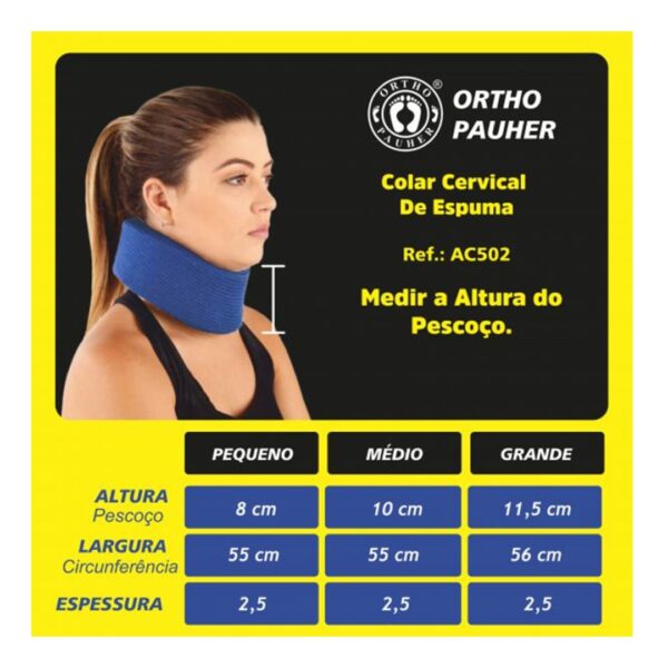 Colar Cervical de espuma - Ortho Pauher - Imagem 2